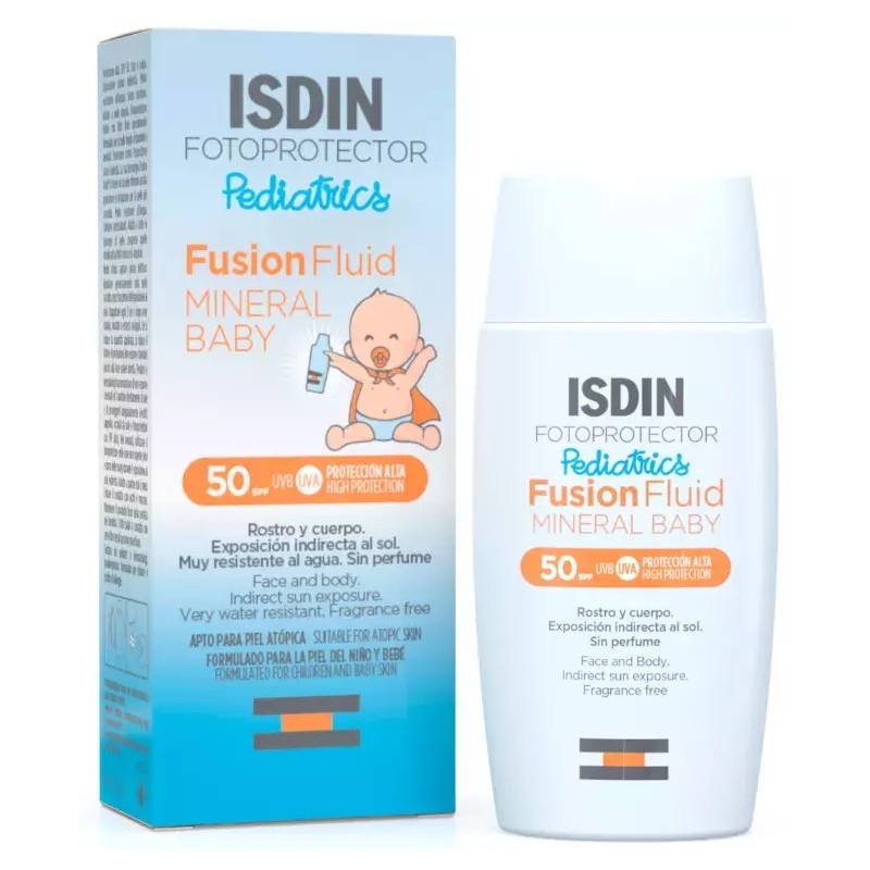 FOTOPROTECTOR ISDIN PEDIATRICS FUSION FLUID MINERAL BABY SPAF50+ 50ML FOTOPROTECTOR ISDIN PEDIATRICS FUSION FLUID MINERAL BABY SPAF50+ 50ML